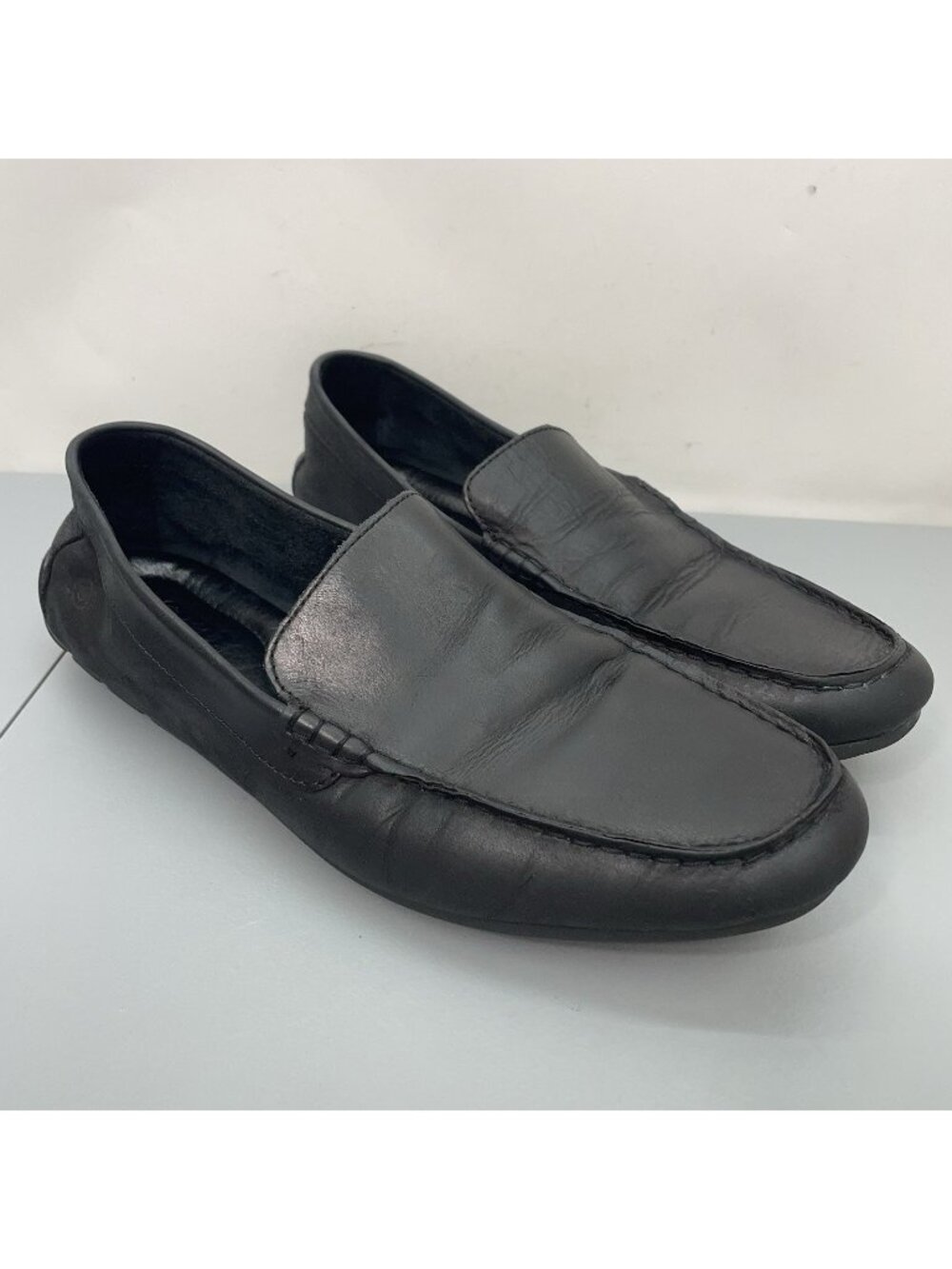 Born Allan Driving Loafers Shoes Slip On Casual Leather Black Mens 11